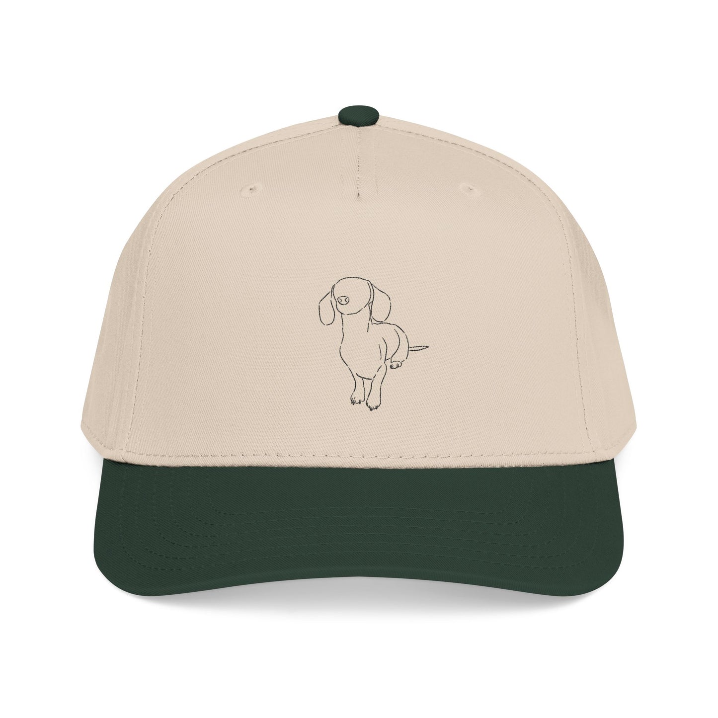 Dachshund Embroider Mid Profile Baseball Cap | Design 3