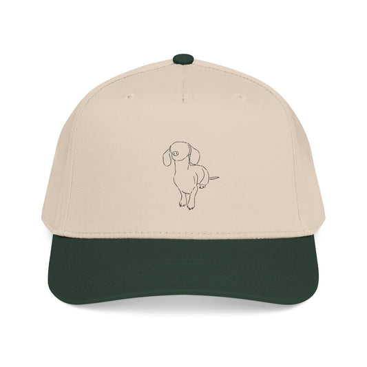 Dachshund Embroider Mid Profile Baseball Cap | Design 3