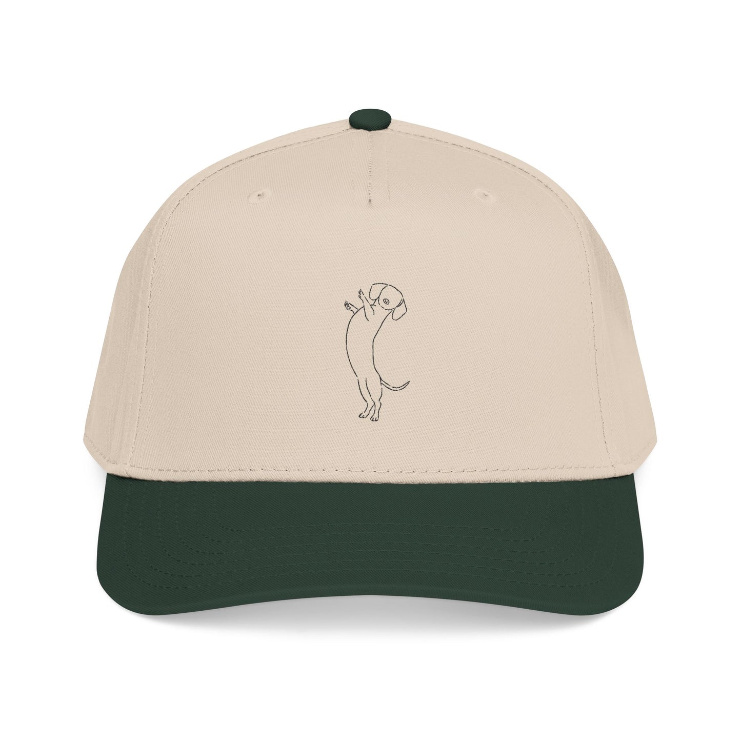 Dachshund Embroider Mid Profile Baseball Cap | Design 1
