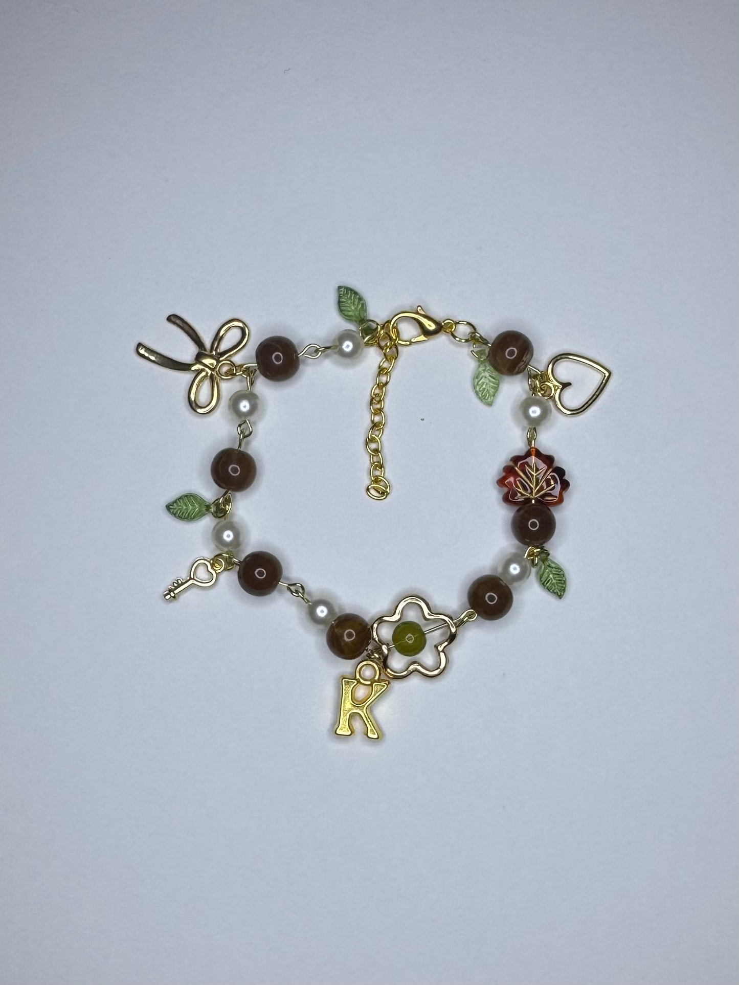 Fall Charm Bracelet . ݁ ˖🍁๋࣭ ⭑🍂༘⋆